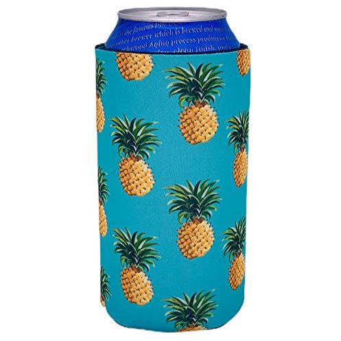 16 oz can koozie with pineapple pattern design