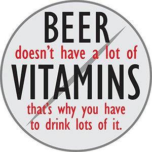 vinyl sticker with beer doesnt have alot of vitamins design