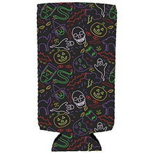 Load image into Gallery viewer, Halloween Neon Pattern Slim Can Coolie
