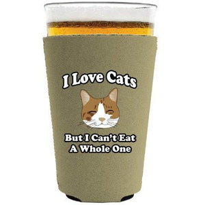 I Love Cats Pint Glass Coolie