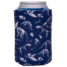 Load image into Gallery viewer, can koozie with dinosaur bones design
