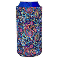 Load image into Gallery viewer, 16 oz can koozie with paisley design
