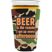 Load image into Gallery viewer, Beer is the Reason Pint Glass Coolie

