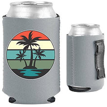 Load image into Gallery viewer, Retro Palm Trees Magnetic Can Coolie
