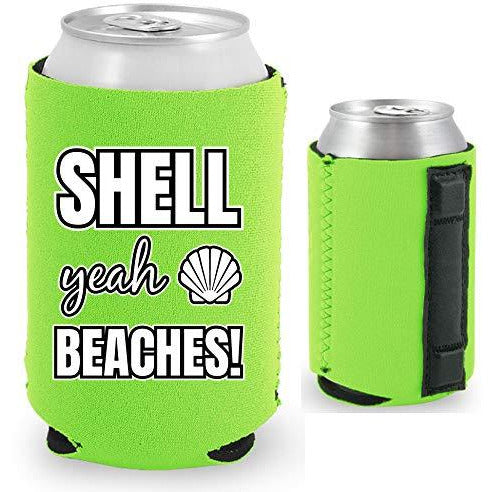 Shell Yeah Beaches Magnetic Can Coolie