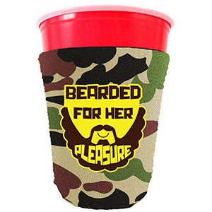 Bearded For Her Pleasure Party Cup Coolie