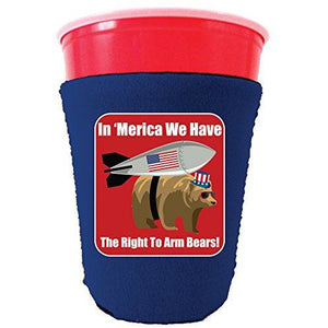 Right to Arm Bears Funny Party Cup Coolie