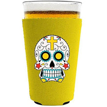 Load image into Gallery viewer, Sugar Skull Pint Glass Coolie
