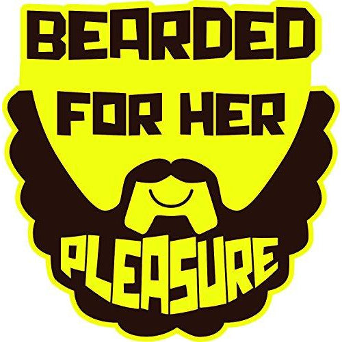 vinyl sticker with bearded for her pleasure design