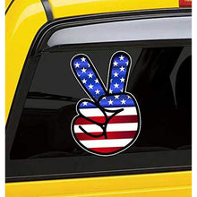 Load image into Gallery viewer, America Peace Sign Vinyl Sticker
