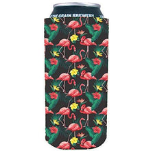 Load image into Gallery viewer, 16 oz can koozie with flamingo design
