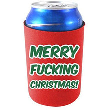 Load image into Gallery viewer, Merry Fucking Christmas and Happy Fucking New Year Can Coolie Set
