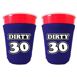 Dirty 30 (thirty) Birthday Party Cup coolie