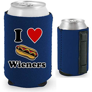 I Love Wieners Magnetic Can Coolie