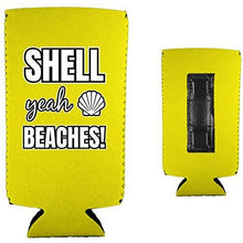 Load image into Gallery viewer, Shell Yeah Beaches Magnetic Slim Can Coolie
