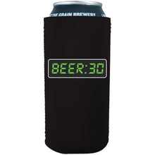 Load image into Gallery viewer, black 16oz can koozie with beer 30 design
