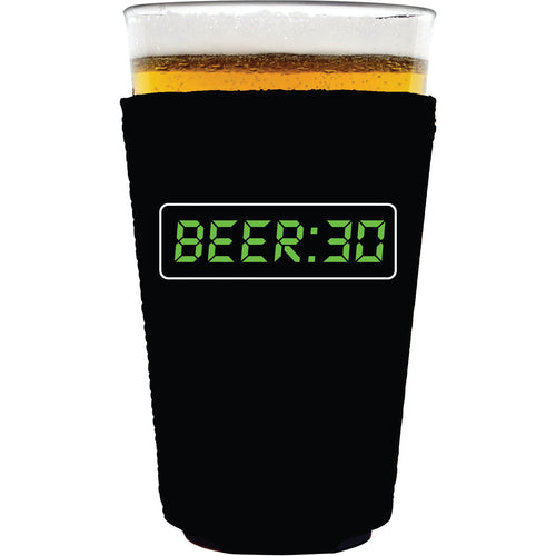 black pint glass koozie with beer 30 funny design thirty