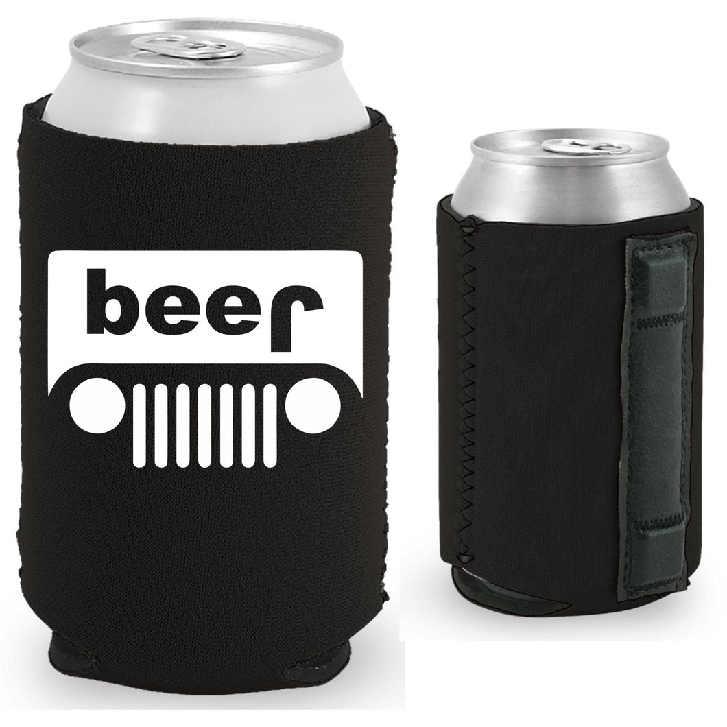 beer jeep black magnetic koozie