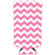 Load image into Gallery viewer, Chevron Stripe Pink Slim 12oz Can Coolie
