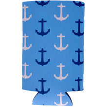 Load image into Gallery viewer, Anchor Nautical Pattern 16 oz Can Coolie
