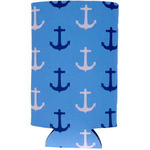 Anchor Nautical Pattern 16 oz Can Coolie