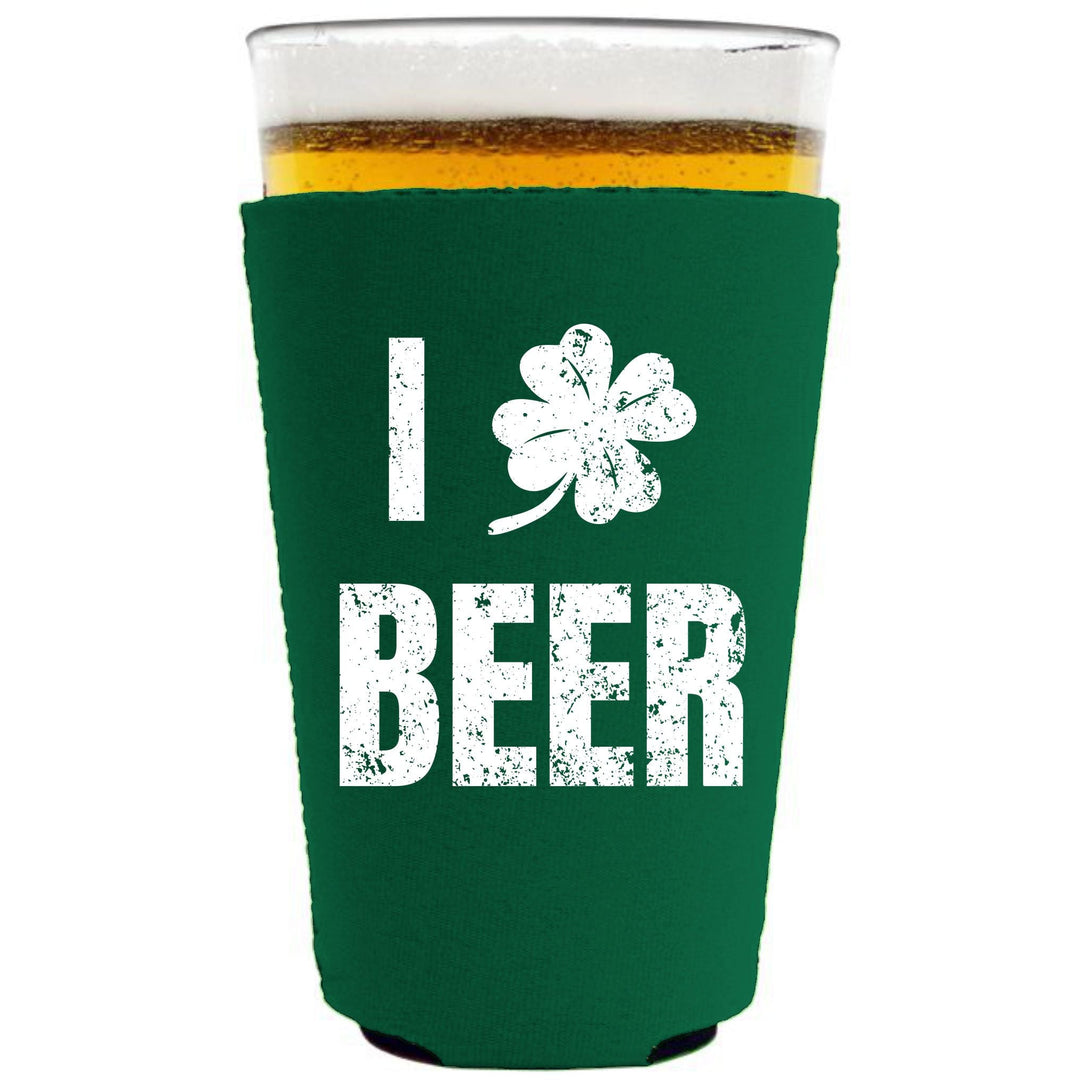 I Shamrock Beer 16 oz. Can Coolie