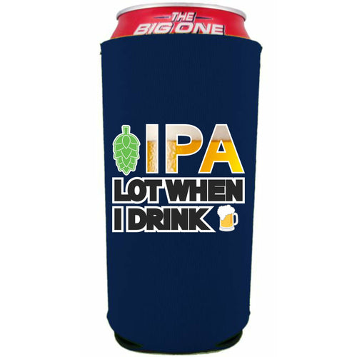 Navy 24oz can koozie with ipa funny design