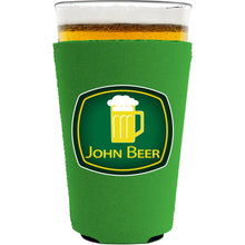 Load image into Gallery viewer, John Beer Pint Glass Coolie
