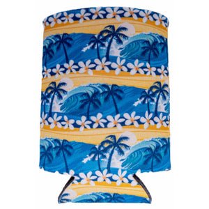 Waves Tropical Beach Pattern Can Coolie