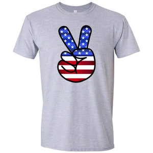 American Flag Peace Sign T Shirt