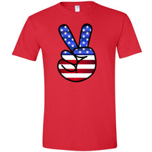 Load image into Gallery viewer, American Flag Peace Sign T Shirt
