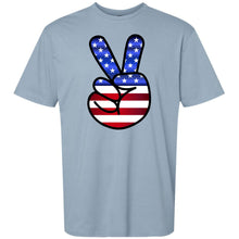 Load image into Gallery viewer, American Flag Peace Sign T Shirt

