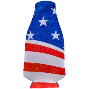 American Flag Vintage Zipper Bottle Coolie