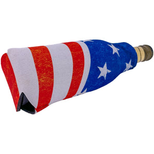 American Flag Vintage Zipper Bottle Coolie