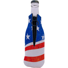 Load image into Gallery viewer, American Flag Vintage Zipper Bottle Coolie
