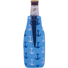 Load image into Gallery viewer, Anchor Nautical Pattern Beer Bottle Coolie
