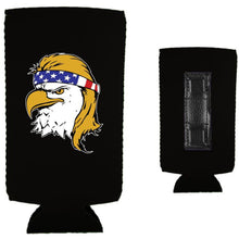 Load image into Gallery viewer, Bald Eagle Mullet Magnetic Slim Can Coolie
