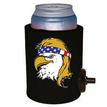 Load image into Gallery viewer, Bald Eagle with Mullet shotgun can koozie
