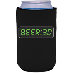 black can koozie with beer thirty funny design