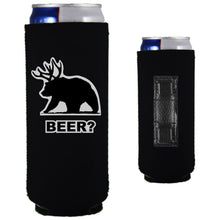 Load image into Gallery viewer, Beer Bear Magnetic Slim Can Coolie
