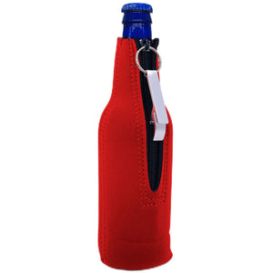 Send It Beer Bottle Coolie with Opener Attached