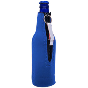 Blacked Out Beer Bottle Coolie With Opener