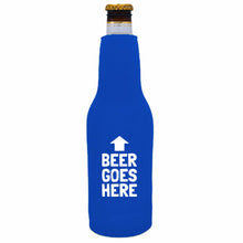 Load image into Gallery viewer, Beer Goes Here Beer Bottle Coolie
