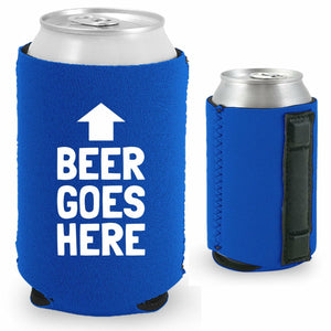 Beer Goes Here Magnetic Can Coolie