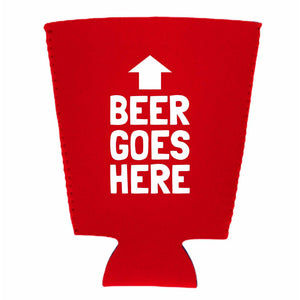 Beer Goes Here Pint Glass Coolie