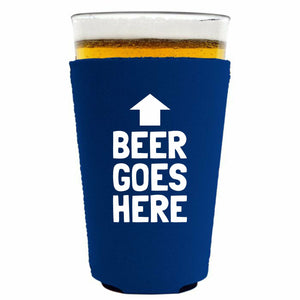 Beer Goes Here Pint Glass Coolie