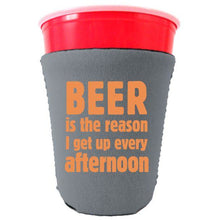 Load image into Gallery viewer, Beer is the Reason Party Cup Coolie
