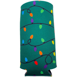 Christmas Lights Pattern 24oz Can Coolie