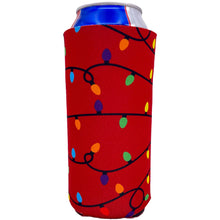 Load image into Gallery viewer, Christmas Lights Pattern 24oz Can Coolie
