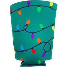 Load image into Gallery viewer, Christmas Lights Pattern Pint Glass Coolie
